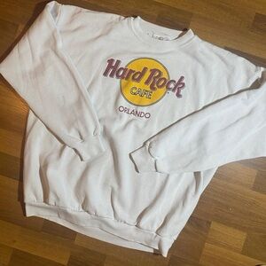 Hard Rock Cafe White Crewneck Sweater